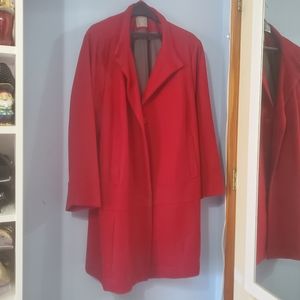 Old Navy Women's Plus 4x Red Wool Coat